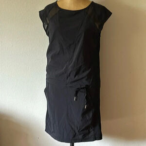 Indygena XS black black dress cinch waist tie pockets great pre owned condition